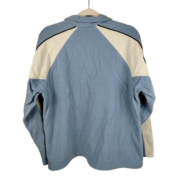 North End Ladies Medium Blue and White Secure Pockets Full Zip Fleece Jacket - Picture 2 of 8